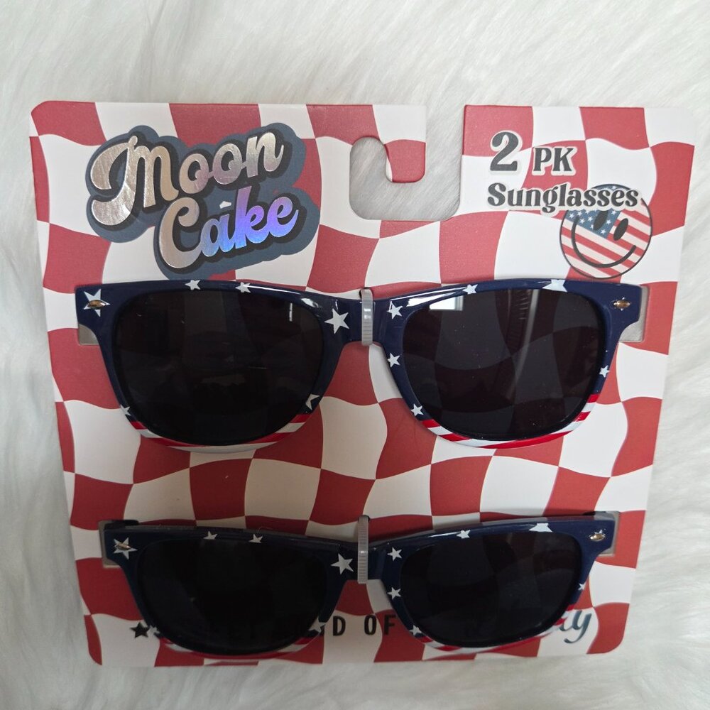 Moon Cake American Flag 2 Pack Sunglasses